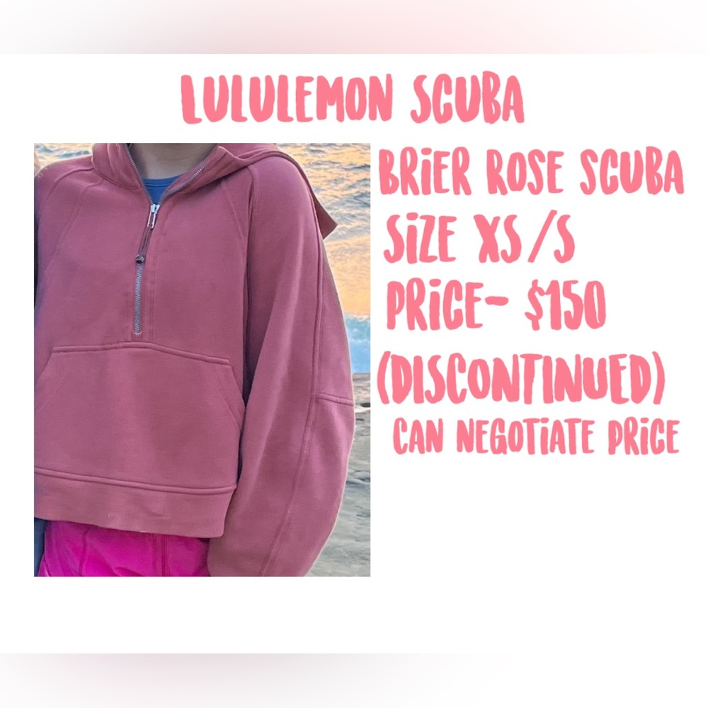 Discontinued brier rose lululemon scuba. Size XS/S